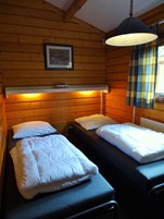 Vakantie in Lage Vuursche, binnen kijken in één van de Scandinavische Bungalow op Bungalowpark ”De Spar”.